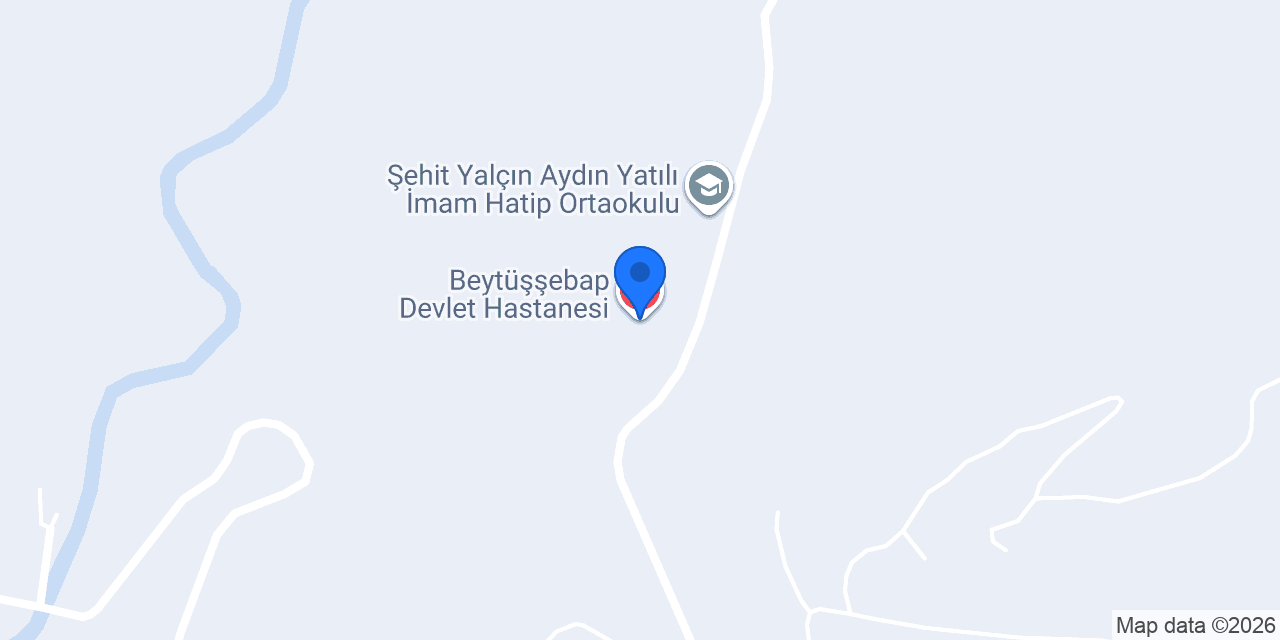 Beytüşşebap Devlet Hastanesi konumu