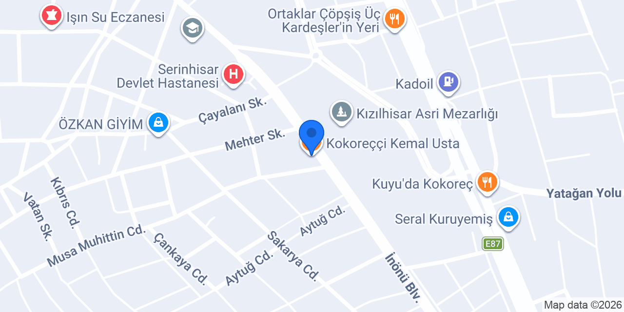 Kokoreççi Kemal Usta konumu