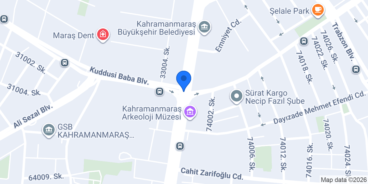 Kahramanmaraş piazza taksi konumu