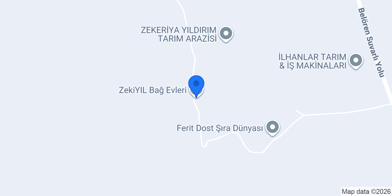 ZekiYIL Bağ Evleri konumu