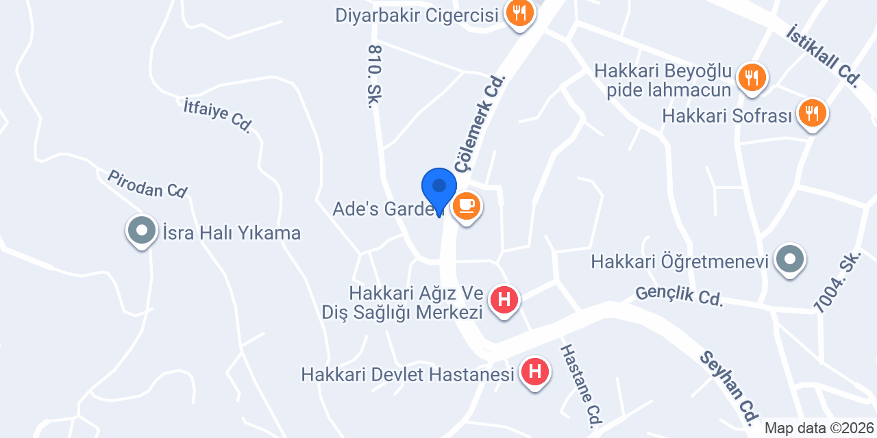 Hakkari BATTALBEY çiğkötfe konumu