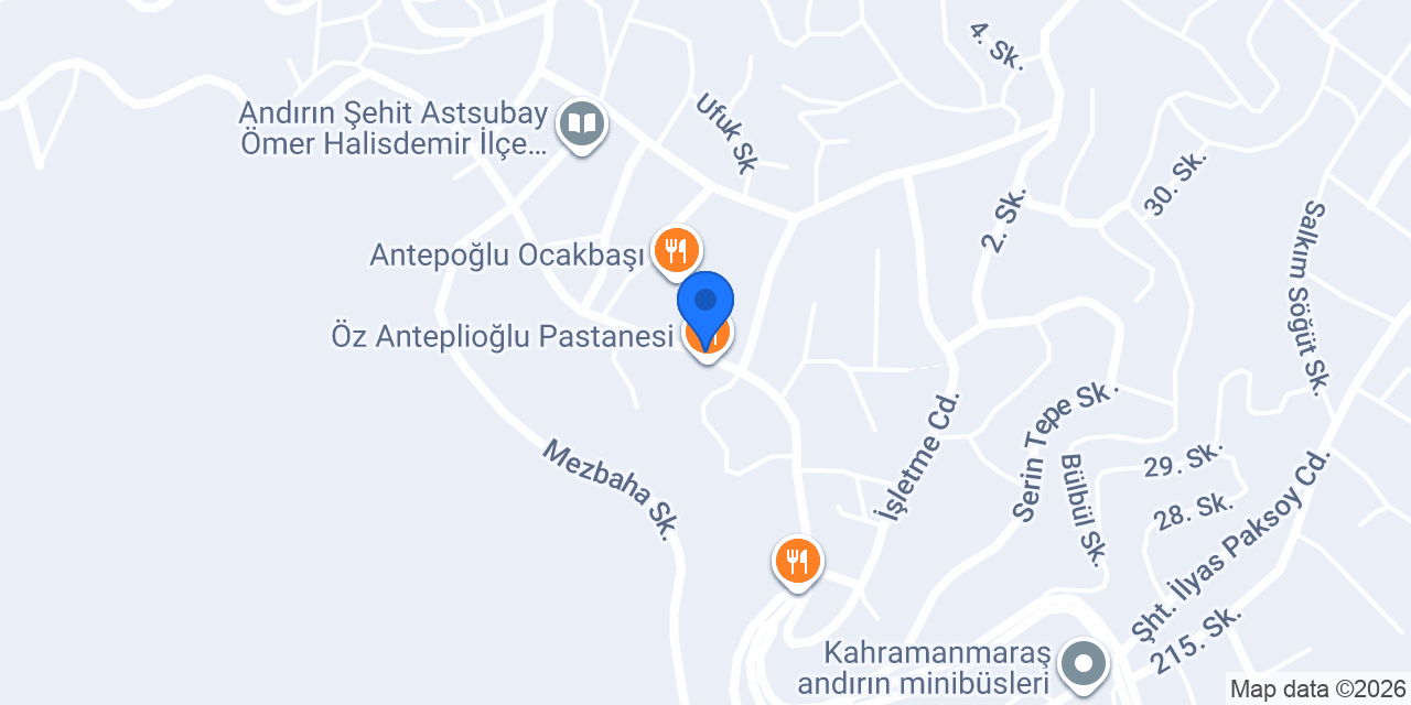 2531 Sayılı Andırın Tarım Kredi Kooperatifi konumu