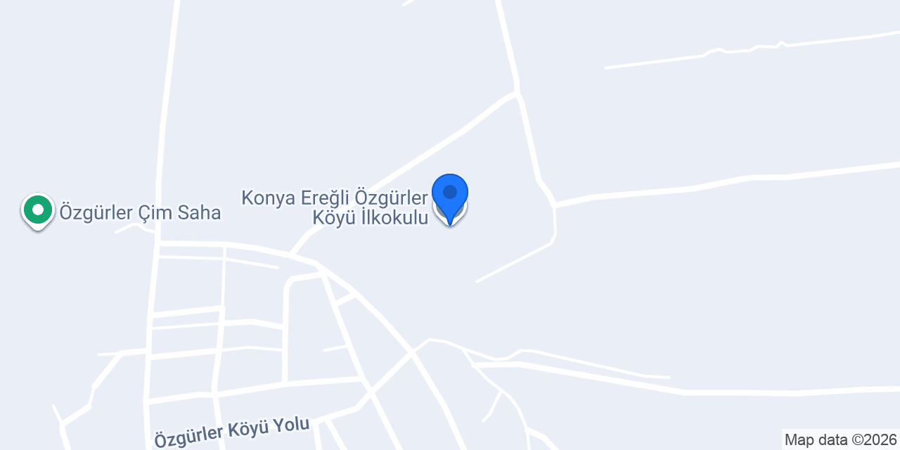 Konya Ereğli Özgürler Köyü İlkokulu konumu