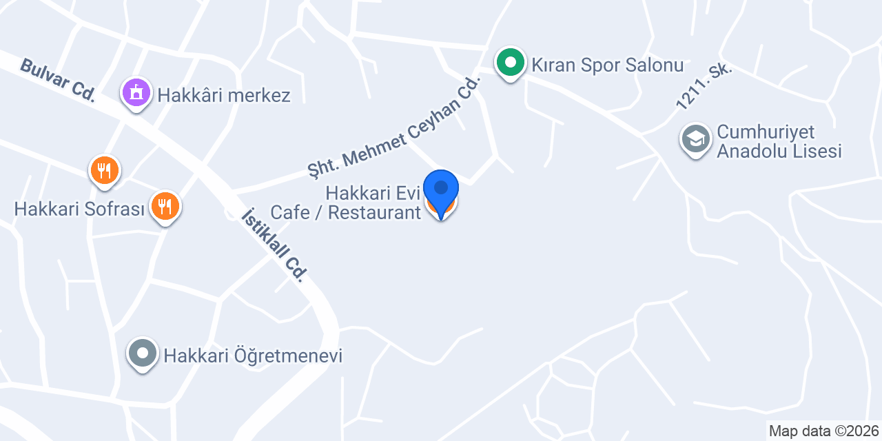 Hakkari Evi Cafe / Restaurant konumu
