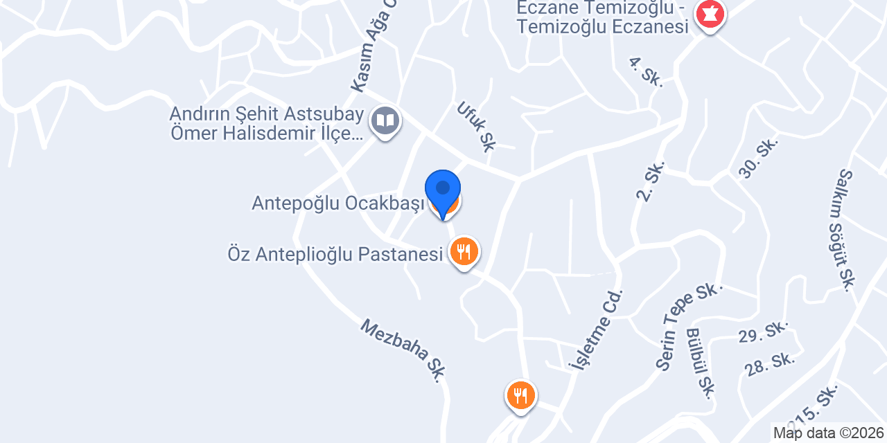 Antepoğlu Ocakbaşı konumu