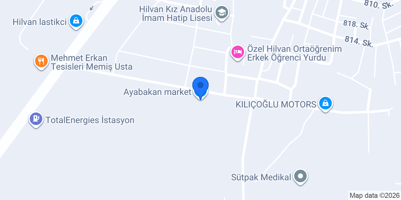 Ayabakan market konumu