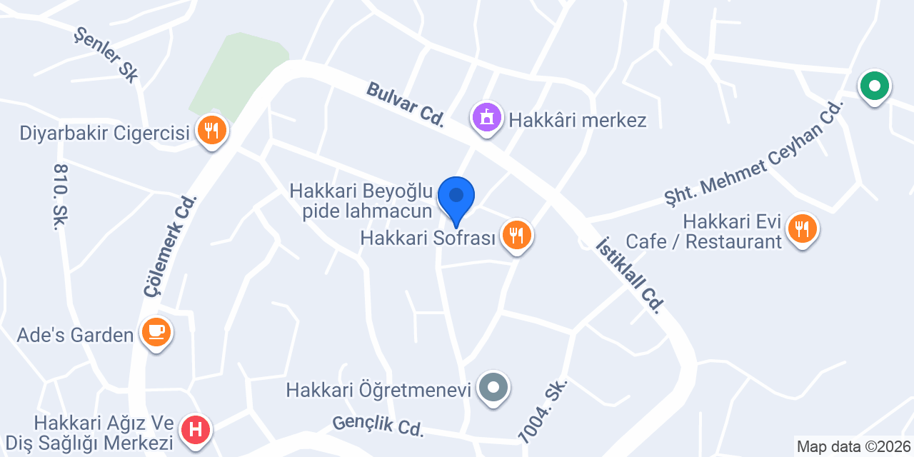 İŞLER KİTABEVİ HAKKARİ MERKEZ ŞUBE konumu