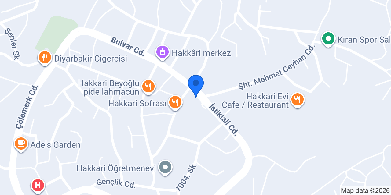 Zekigüzel Hamamı Hakkâri konumu