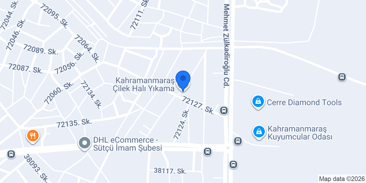 Kahramanmaraş Çilek Halı Yıkama konumu