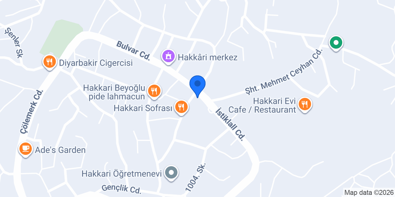 VakıfBank Hakkari Şubesi konumu