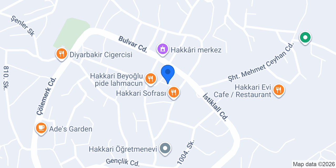 Hakkari veteriner kliniği konumu