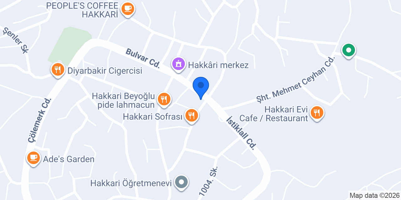 Ziraat Bankası Hakkari Şubesi konumu
