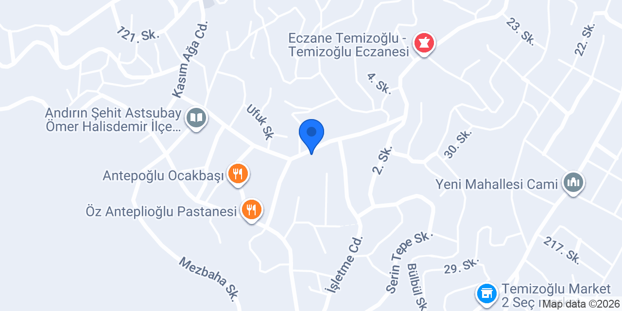 yeşildağ sürücü kursu konumu