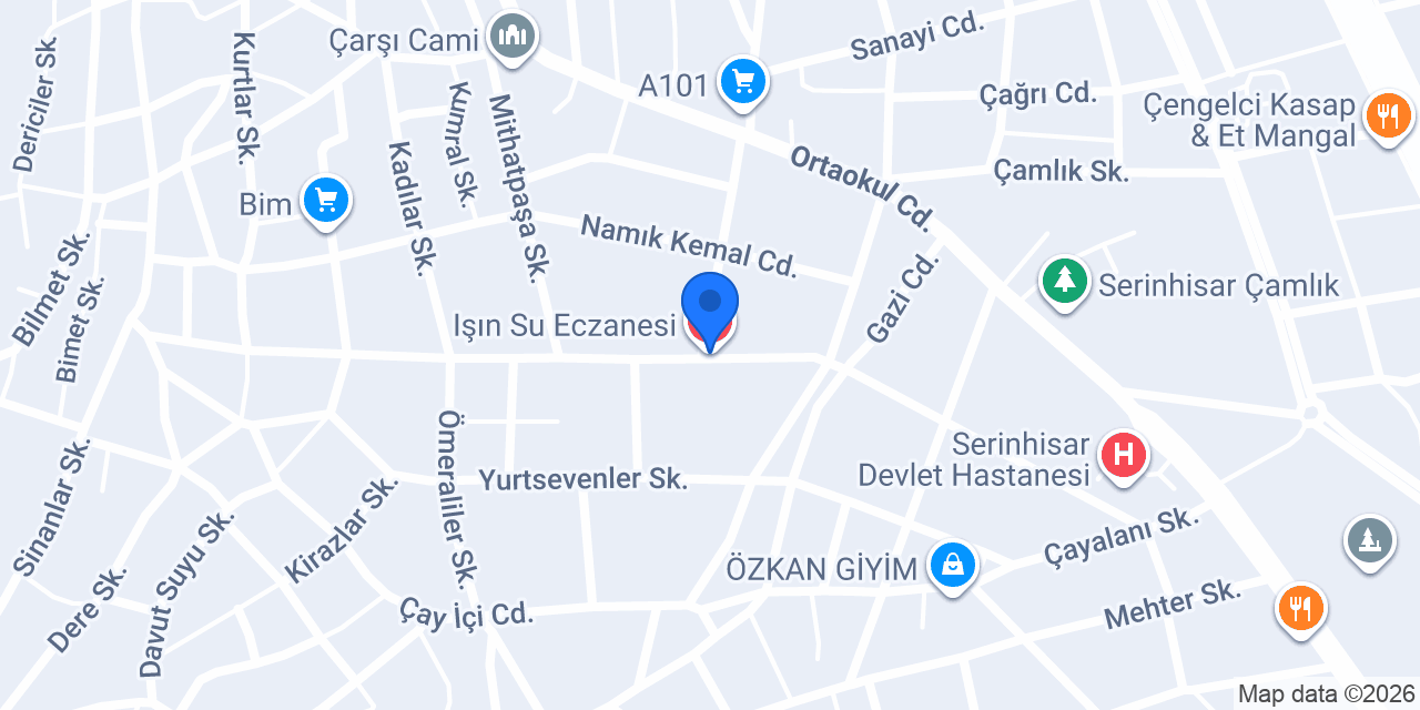 Işın Su Eczanesi konumu