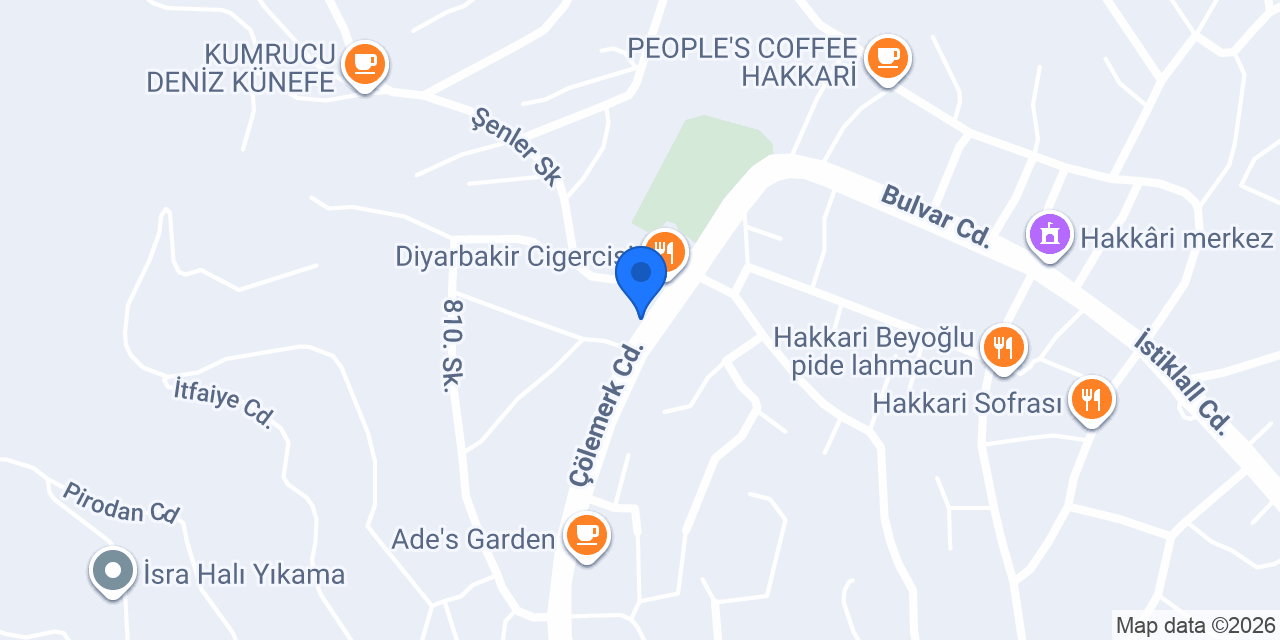 DenizBank Hakkari Şubesi konumu