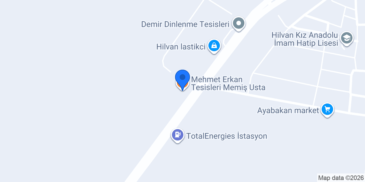 Mehmet Erkan Tesisleri Memiş Usta konumu