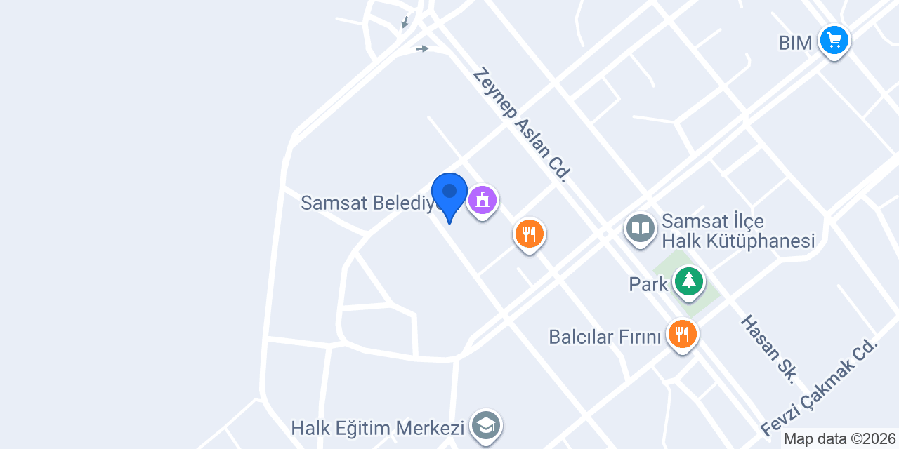Samsat Taplama Üretim Merkezi konumu