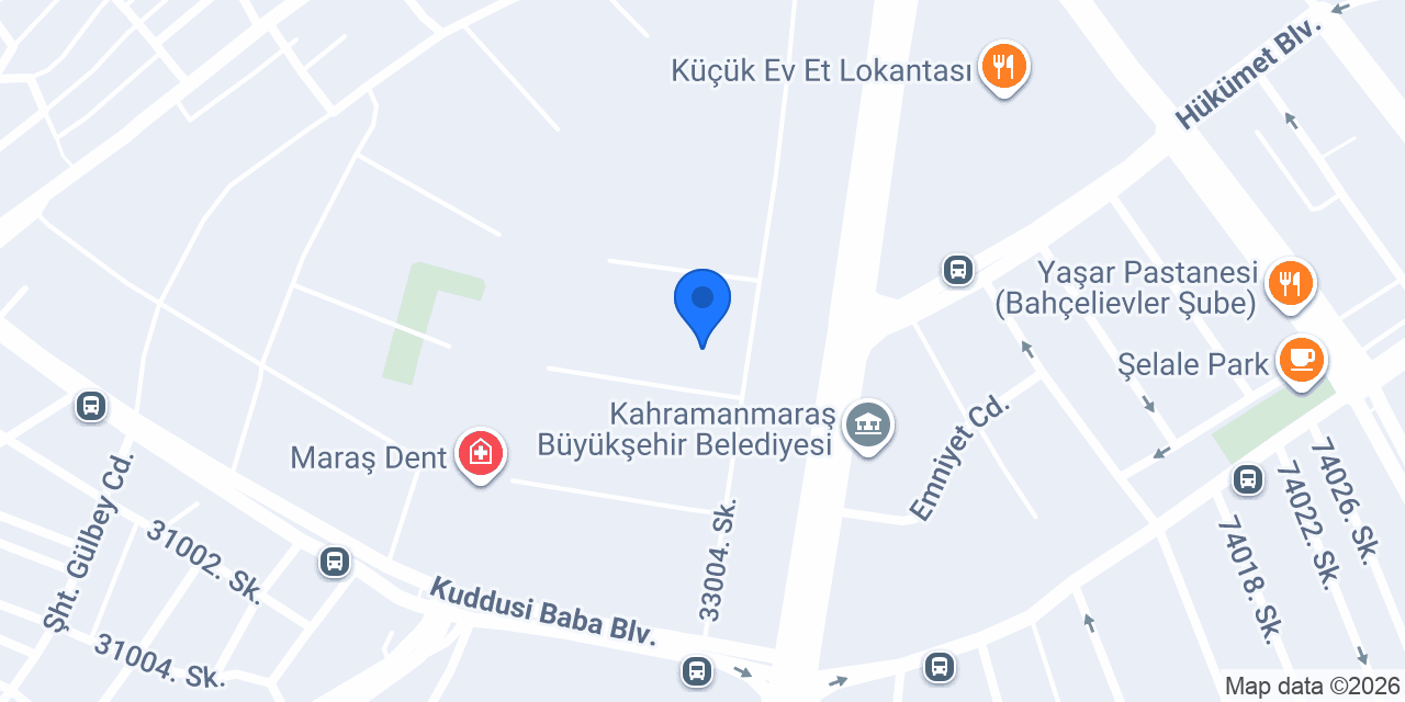 Kahramanmaraş Rua Rent a Car konumu