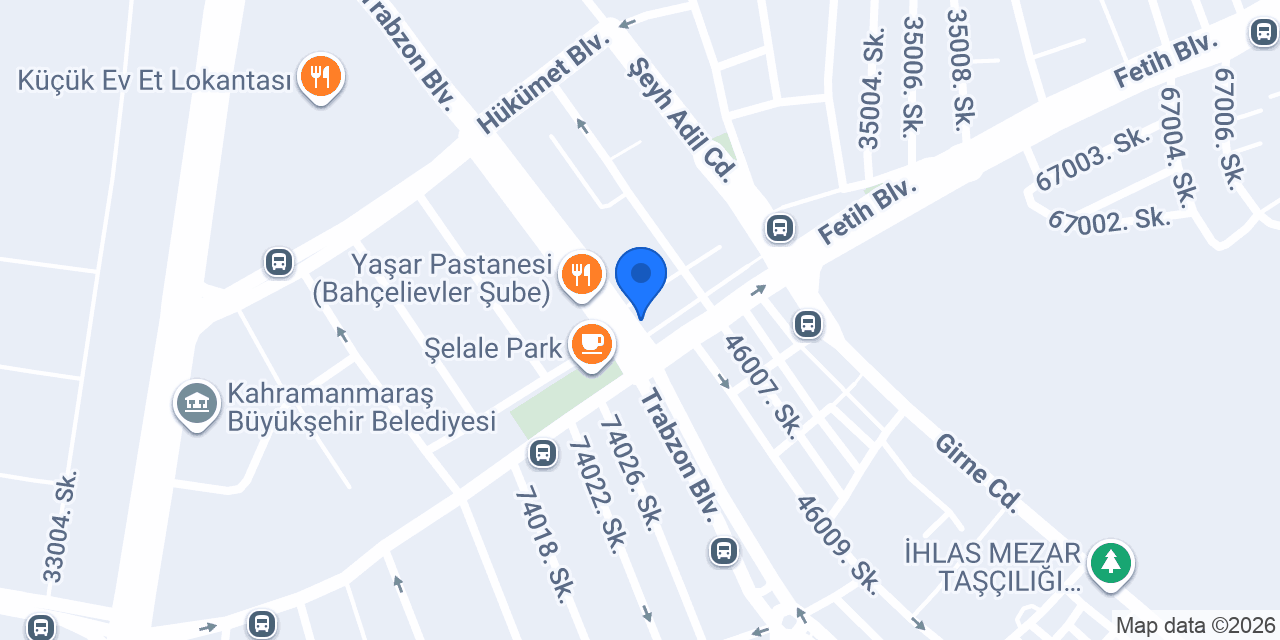 Garanti BBVA Kahramanmaraş Şubesi konumu