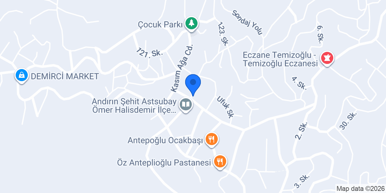 Beyoğlu Ocakbaşı Andırın konumu