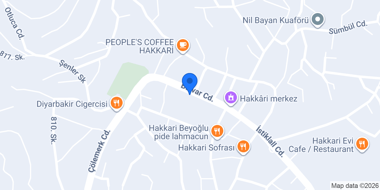 Buket çiçekçilik konumu