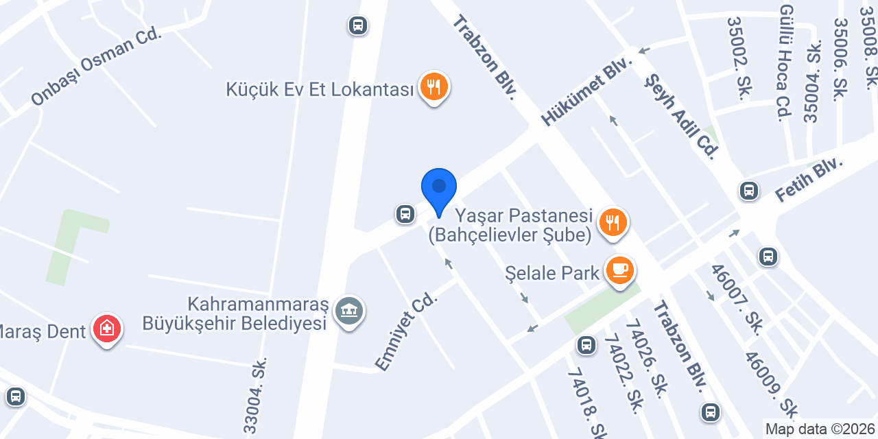 Kahramanmaraş Anf Yapı Denetim konumu
