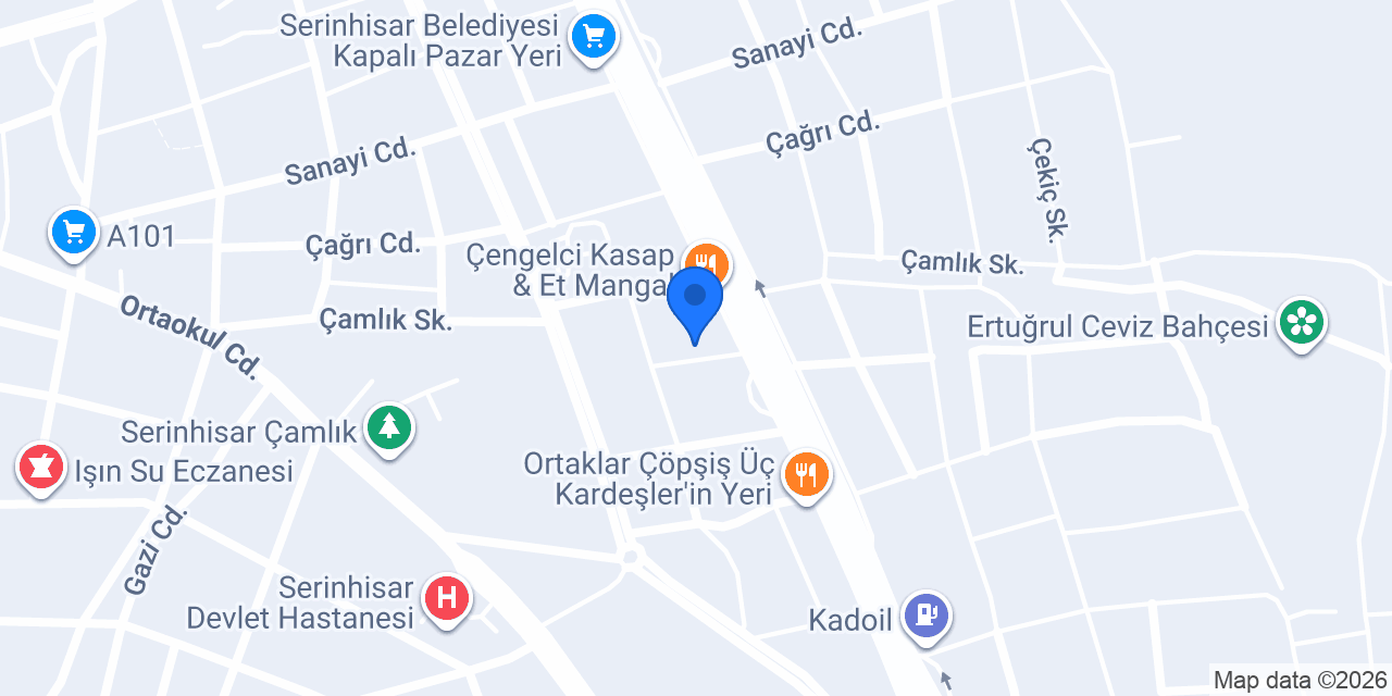 Serince Bahçe cafe&kahvaltı konumu