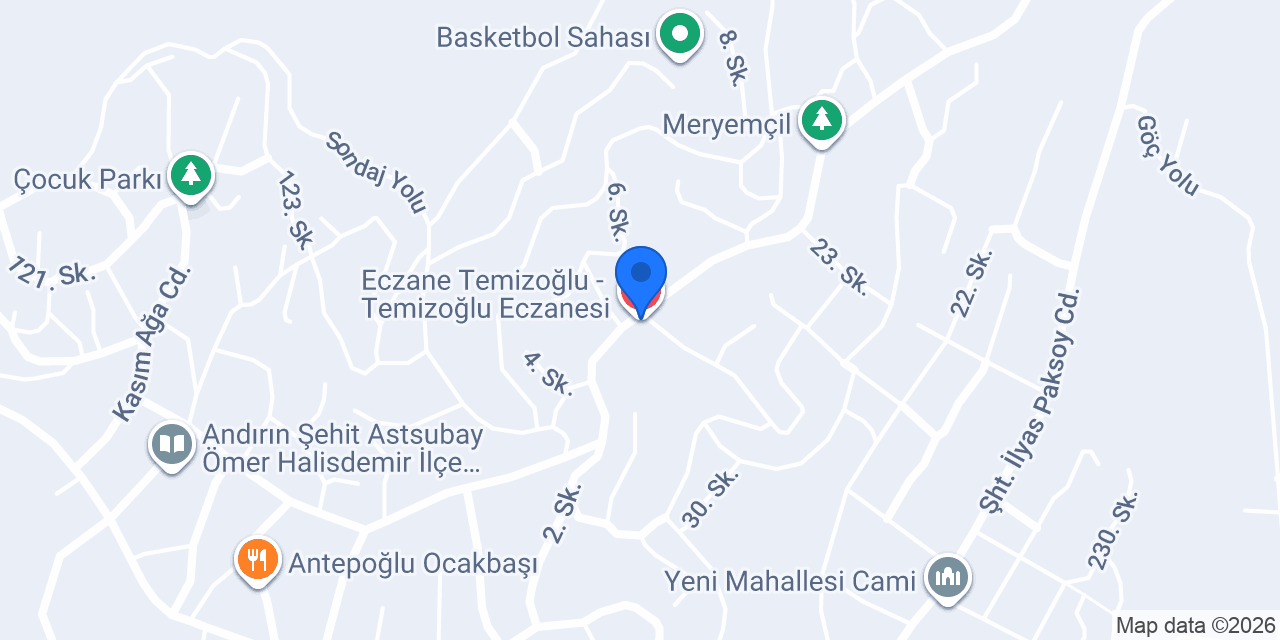 Eczane Temizoğlu - Temizoğlu Eczanesi konumu