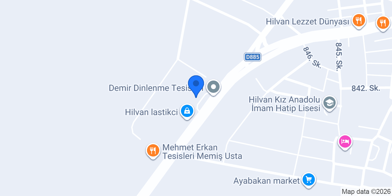 Hilvan Hakan Otel konumu