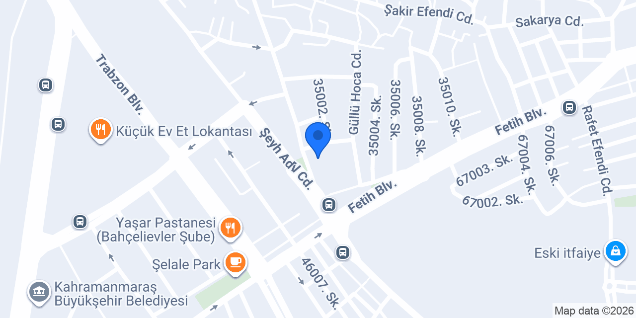 Garenta Kahramanmaraş Şehir Araç Kiralama konumu