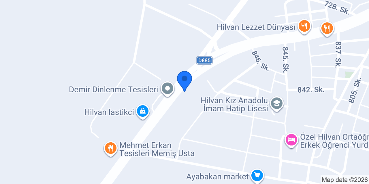 Hilvan lastikçi konumu