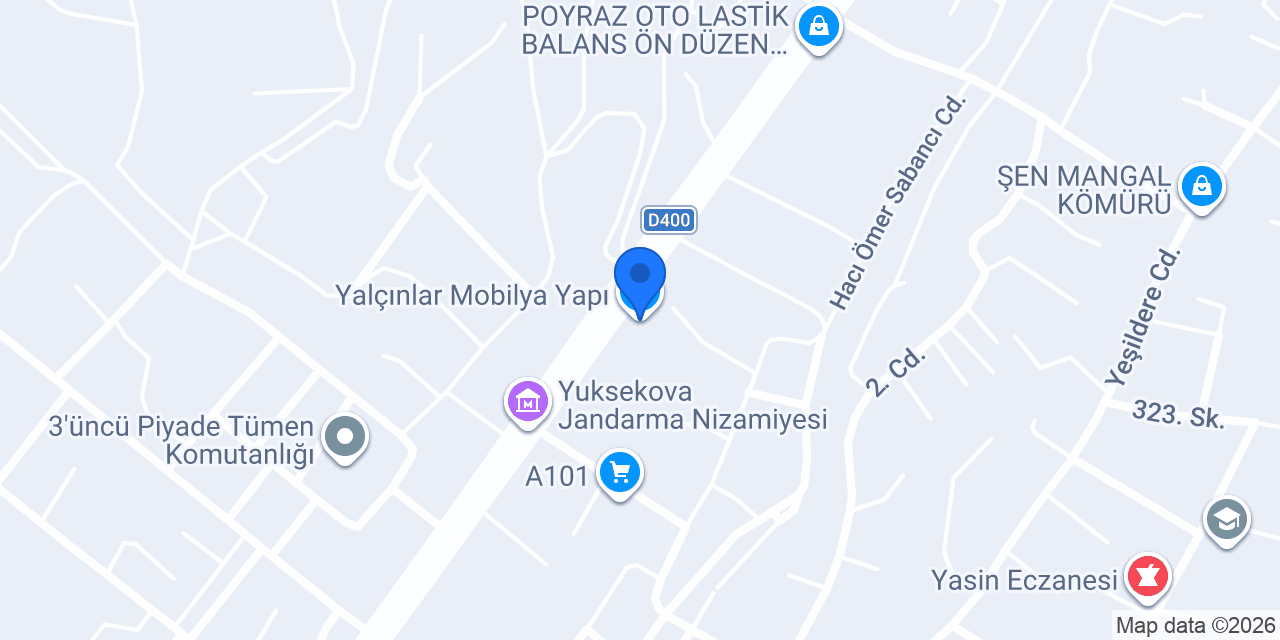 Yalçınlar Mobilya Yapı konumu