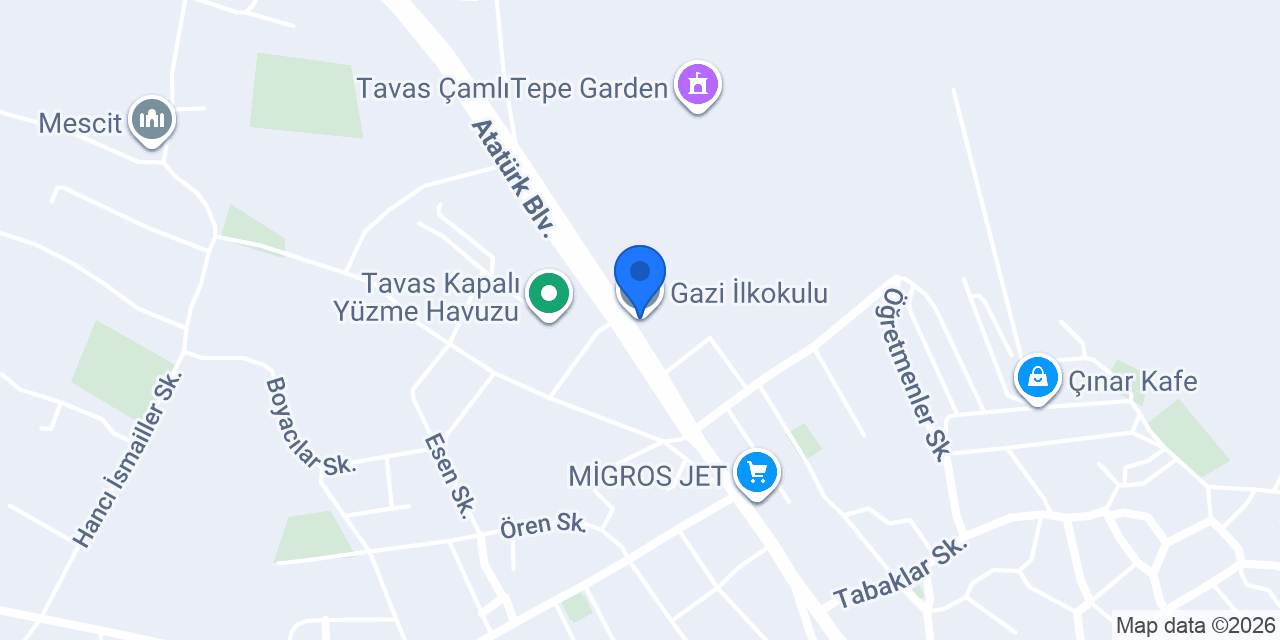 Gazi İlkokulu konumu