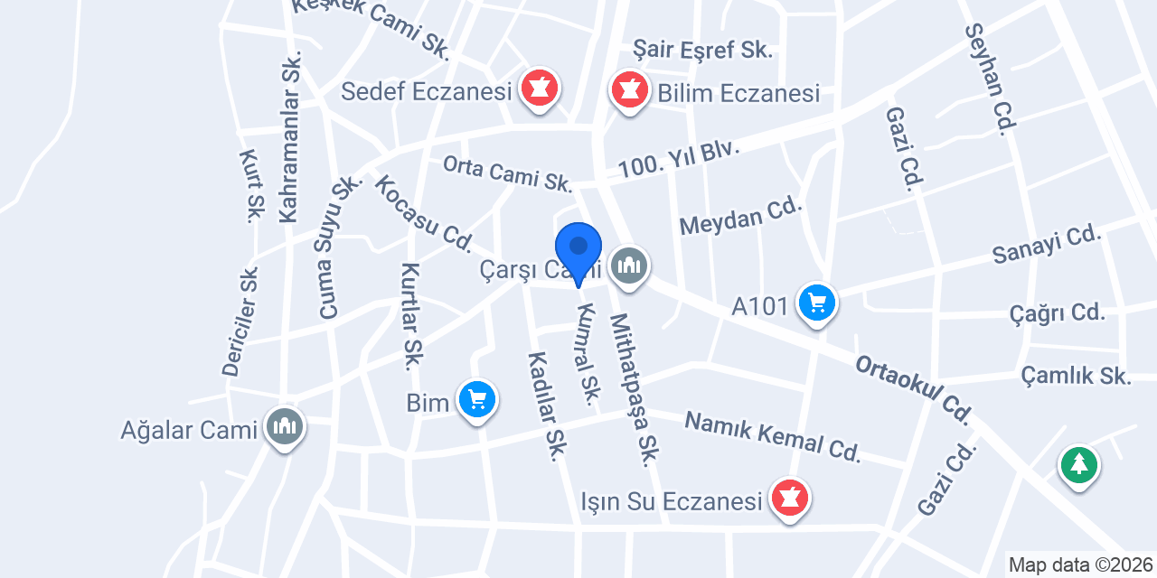 Şener Optik konumu