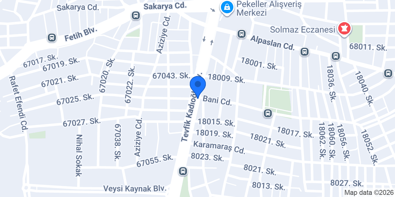 Dulkadiroğlu Et Tavuk Sakatat konumu