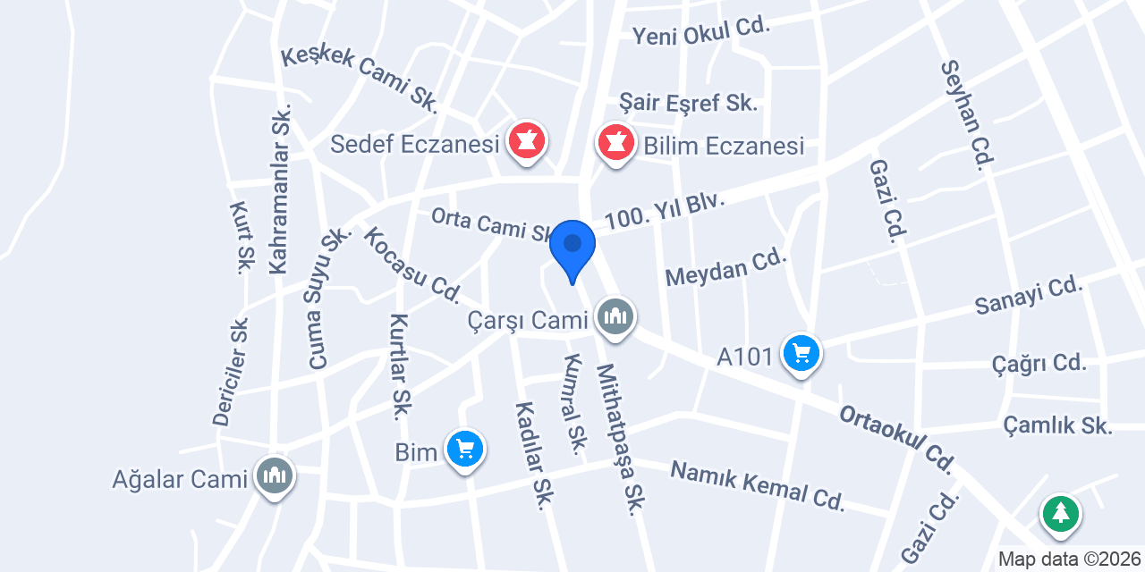 Örnek pide salonu konumu