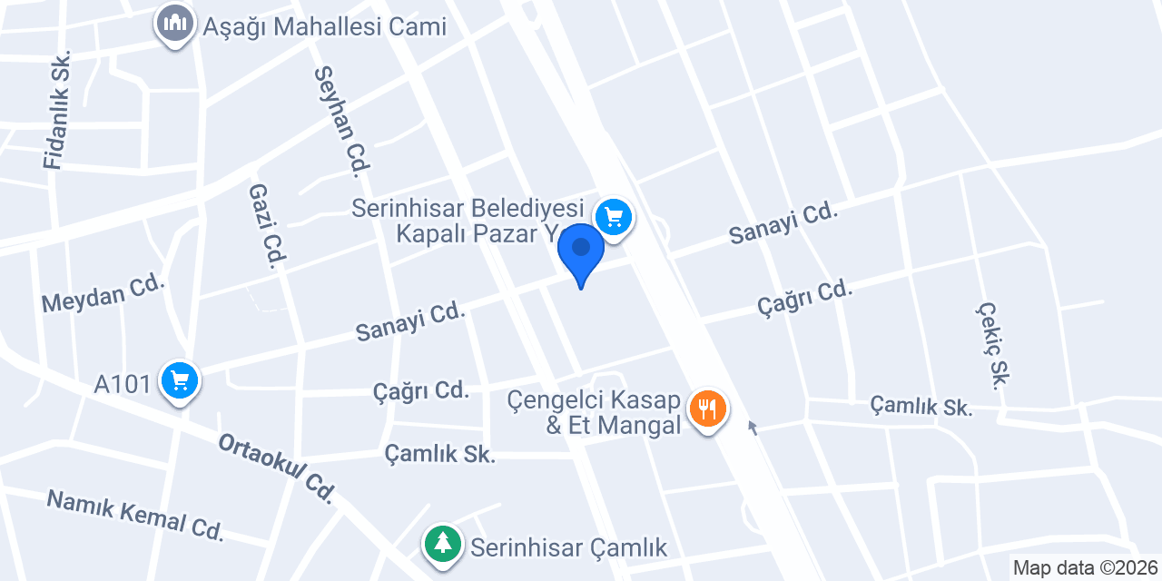 Serinhisar Sürücü Kursu konumu