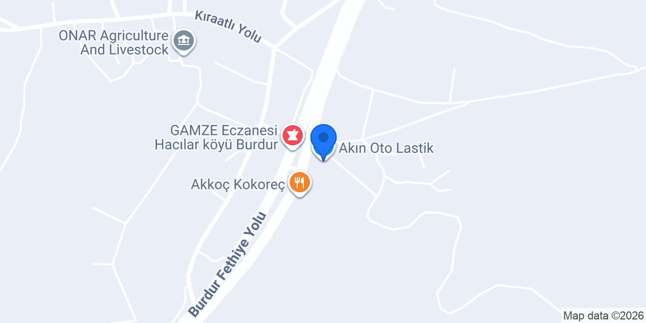 Akın Oto Lastik konumu