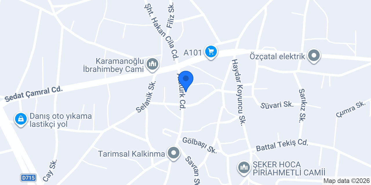 İnanç Market konumu