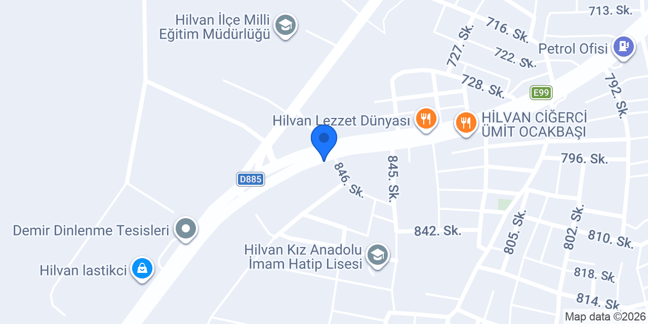 HİLVAN HATTAT TRAKTÖR BAYİ konumu