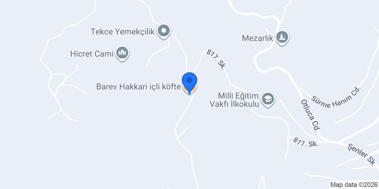 Barev Hakkari içli köfte konumu