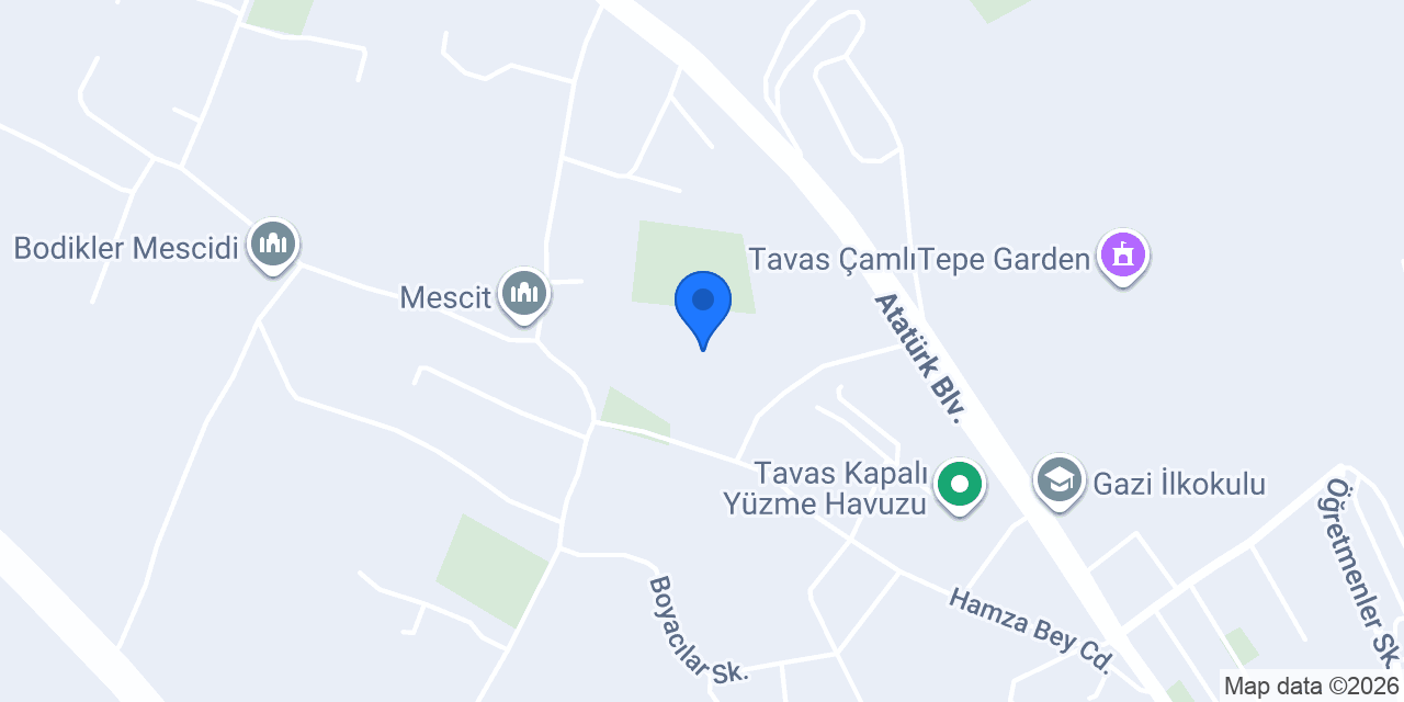 Tavas Anadolu Lisesi konumu