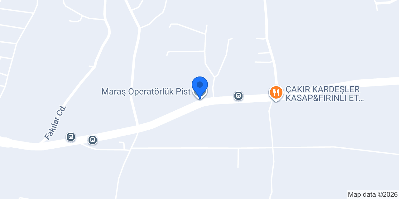 Maraş Operatörlük Pist konumu