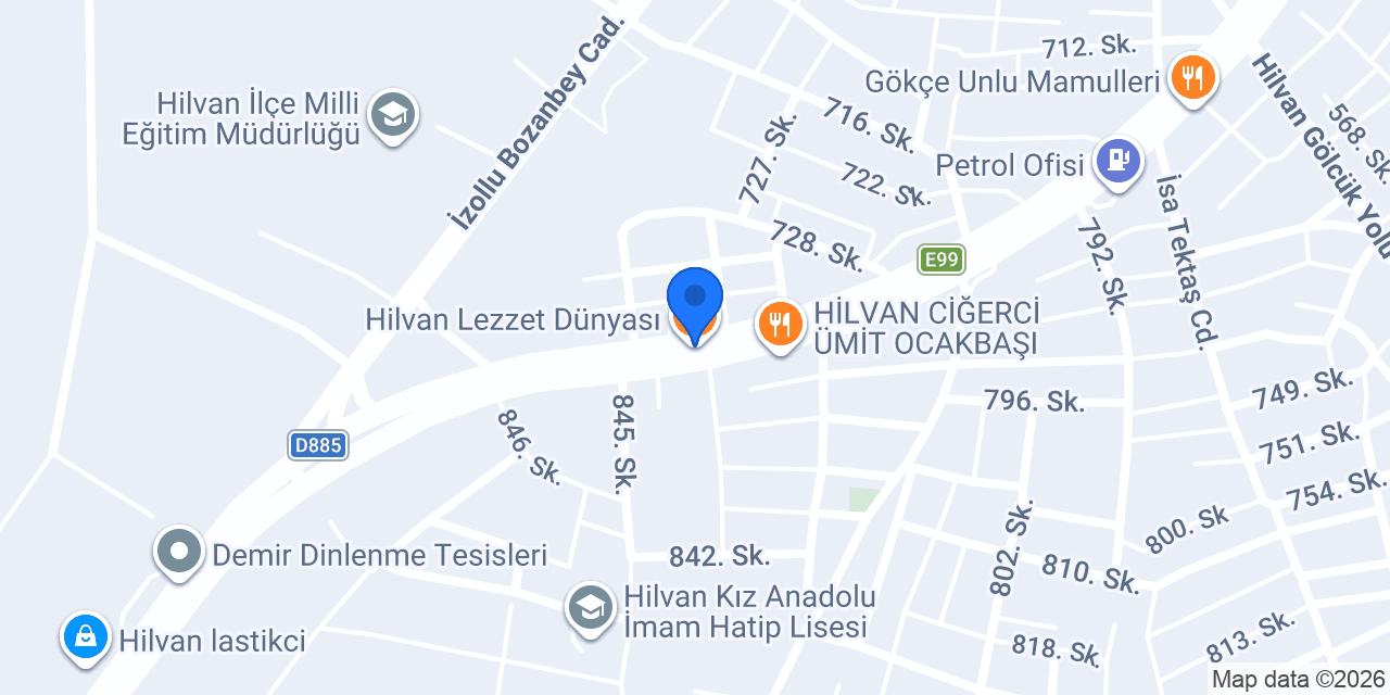Hilvan Lezzet Dünyası konumu
