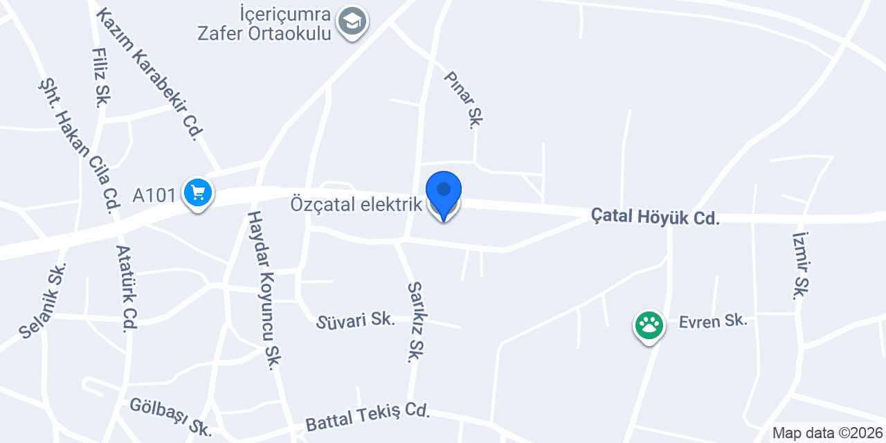 Özçatal elektrik konumu