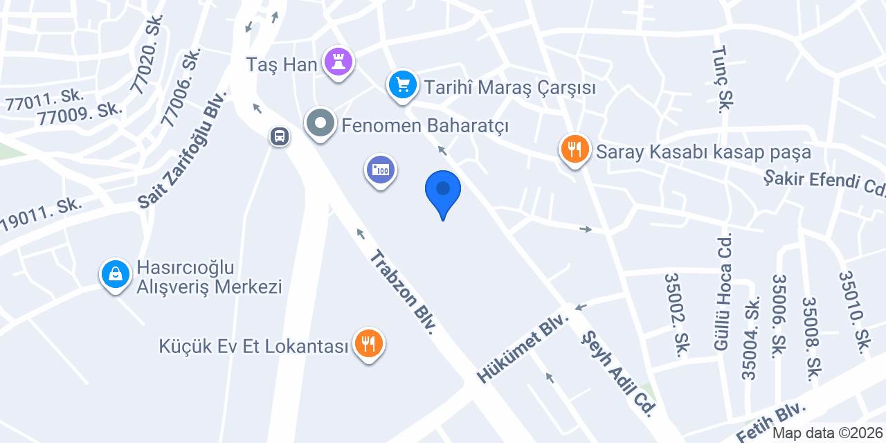 Otel Büyük Maraş konumu