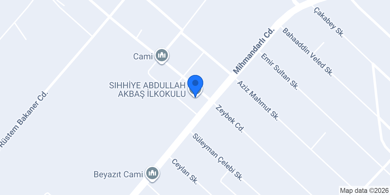 SIHHİYE ABDULLAH AKBAŞ İLKOKULU konumu