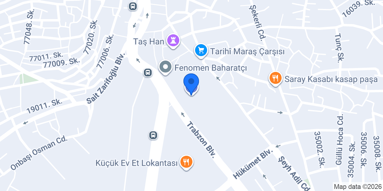 Ziraat Bankası Kahramanmaraş Şubesi konumu