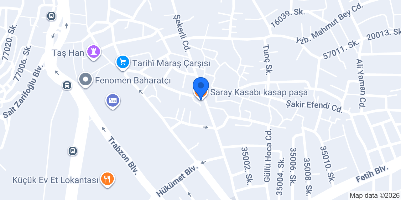 Saray Kasabı kasap paşa konumu