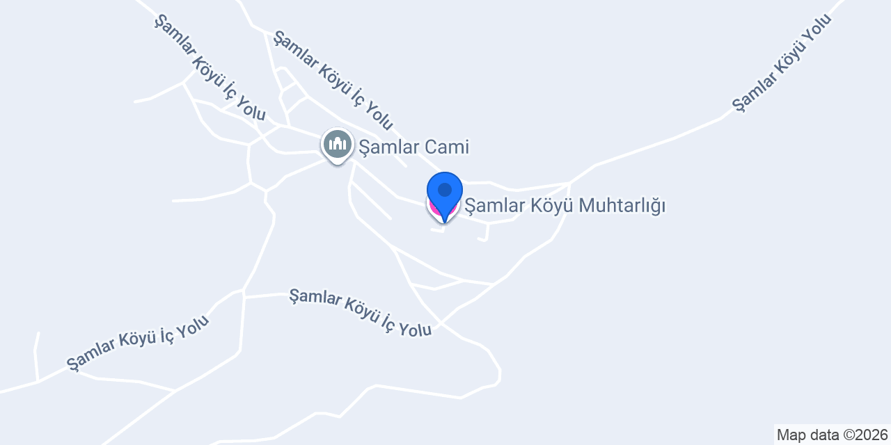 Şamlar Köyü Muhtarlığı konumu